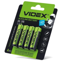 Батарейки AA (пальчикові) Videx LR6 лужні 1,5 В, 4 шт