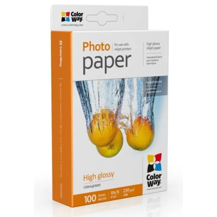 Глянцевий фотопапір ColorWay A6 для яскравих фотографій