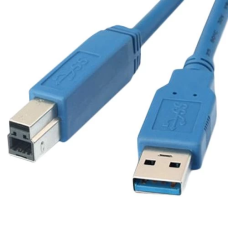Кабель USB для принтера (USB-кабель) Atcom 12824 USB 3.0, 3 м, синій