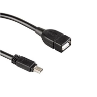 Кабель USB (USB-перехідник) Atcom USB 2.0 AF - miniUSB 10 см, чорний