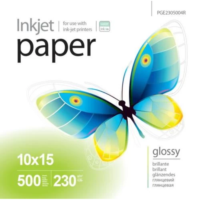 Глянсовий фотопапір PrintPro A6, 230 г/м², 500 аркушів