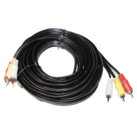 Аудіокабель (кабель-перехідник) Atcom 13275 3xRCA (M) — 3xRCA (M), 7,5 м, чорний