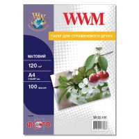Фотопапір WWM, матовий, A4, 120 г/м², 100 арк (M120.100)