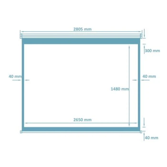 Проекційний настінний екран Walfix SNM-10 120″ для формату 16:9