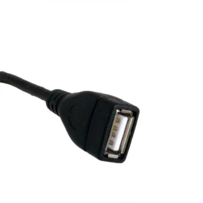 Кабель USB 2.0 AM - USB AF, 25 см, Black, Extradigital, кутовий роз'єм (KBU1794)