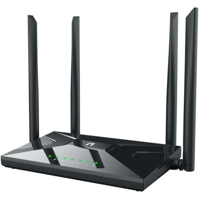 Роутер Netis NC65 AC1200, Wi-Fi 802.11b/g/n/a/ac, до 300/867 Mb/s, 2.4GHz/5GHz, 1 LAN 10/100/1000 Mb/s, RJ45 10/100/1000 Mb/s (FE), 4 зовнішні незнімні антени