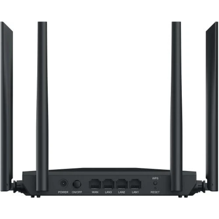 Роутер Netis NC65 AC1200, Wi-Fi 802.11b/g/n/a/ac, до 300/867 Mb/s, 2.4GHz/5GHz, 1 LAN 10/100/1000 Mb/s, RJ45 10/100/1000 Mb/s (FE), 4 зовнішні незнімні антени
