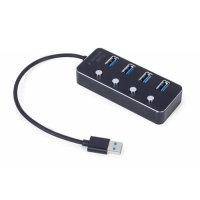 USB-хаб (концентратор USB) Gembird UHB-U3P4P-01 4×USB 3.0, кабель 24 см