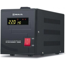 Стабілізатор напруги (регулятор напруги) REAL-EL STAB ENERGY-2000 Black 2000 VA, 1600 W