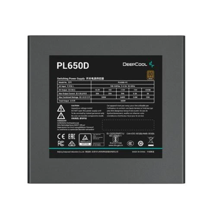 Блок живлення Deepcool PL650D 650 Вт із сертифікацією 80+ Bronze