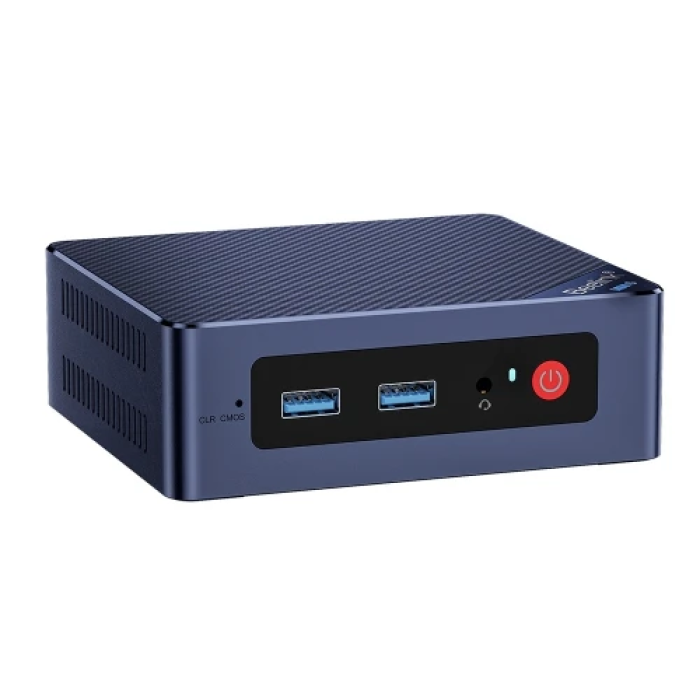 Неттоп Beelink MINI S12 Pro, Navy Blue, N100 (4x3.4 GHz, 6 Вт), 12Gb DDR4 3200 MHz SO-DIMM, 512Gb SSD NVMe, 1x2.5" SATA, UHD Graphics, WiFi 6, Bluetooth 5.2, GLan, 4xUSB 3.2, 2xHDMI, Windows 11 Pro, кріплення VESA у комплекті
