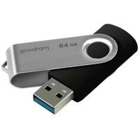 Флеш накопичувач USB 64Gb Goodram UTS3, Black/Silver, USB 3.2 Gen 1, до 60/20 МБ/с (UTS3-0640K0R11)
