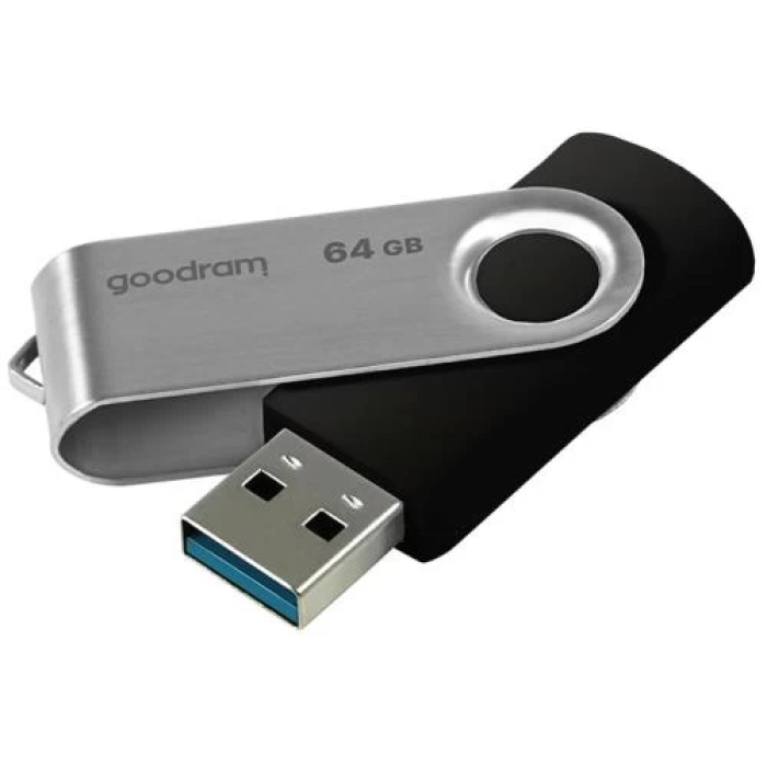 Флеш накопичувач USB 64Gb Goodram UTS3, Black/Silver, USB 3.2 Gen 1, до 60/20 МБ/с (UTS3-0640K0R11)