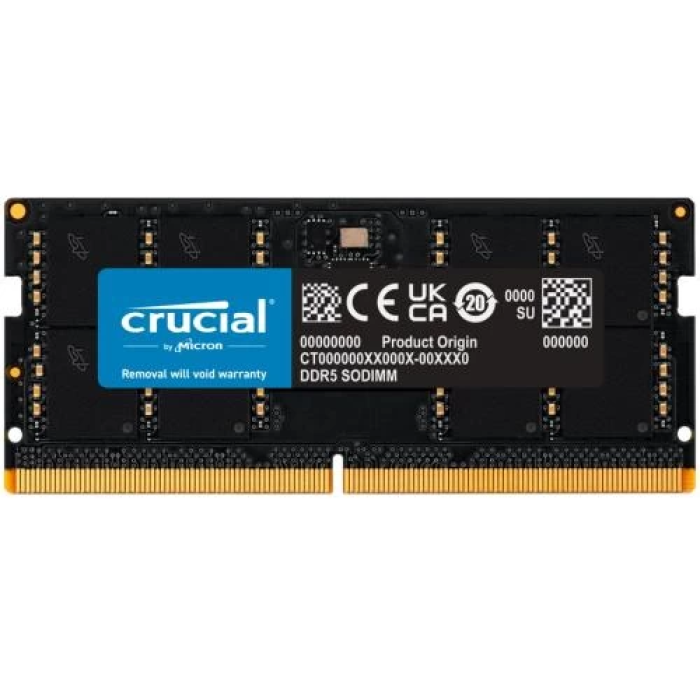 Пам'ять SO-DIMM, DDR5, 32Gb, 4800 MHz, Crucial, 1.1V, CL40 (CT32G48C40S5)