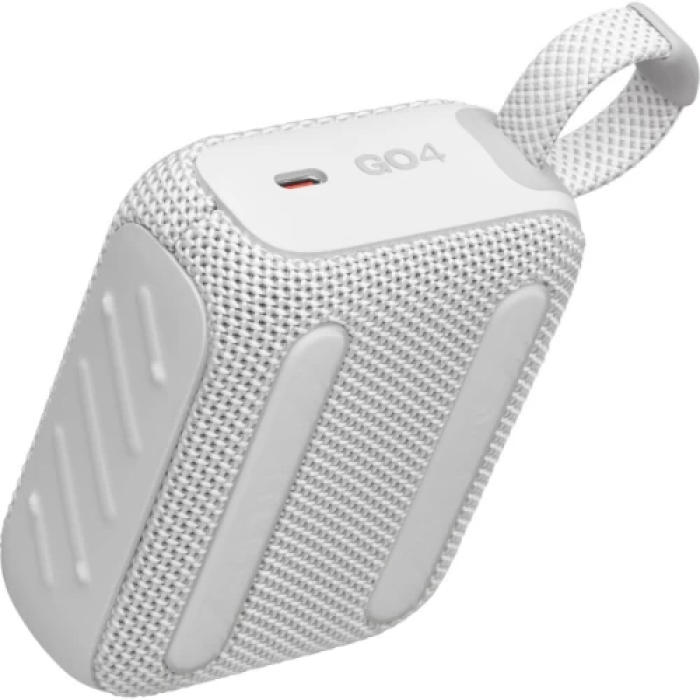 Колонка портативна 1.0 JBL Go 4 White, (JBLGO4WHT), 2.0-канальний звук, 4.2 Вт, USB, Bluetooth