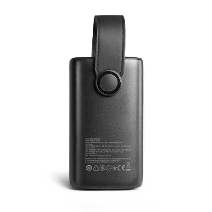 Універсальна мобільна батарея 60000 mAh, Titanum WC60, Black, 100 Вт, 2xType-C (PD3.0) / 3xUSB (PD3.0), LED ліхтарик, цифровий LED дисплей (TPB-WC60-B)