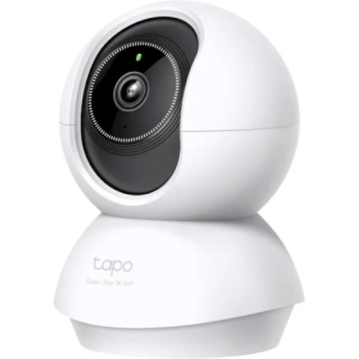 IP камера TP-Link Tapo C230, White/Black, 5 Мп (2880x1620/30 fps), 1/3" CMOS, H.264, f/2.0, f=3.17 мм, WiFi (2.4 GHz), ІЧ-підсвічування 850 нм до 12 м, двосторонній аудіозв'язок, microSD