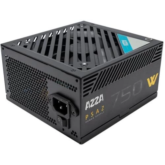 Блок живлення 750 Вт, AZZA, Black, 80+ Bronze, 12 см, 2xMolex / 5xSATA / 4x6+2-pin / 1x20+4-pin / 1x4+4-pin, захист UVP/OVP/OPP/OCP/SCP (PSAZ-750W)