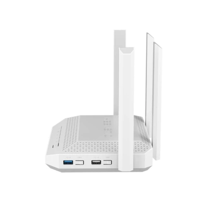 Роутер Keenetic Hero (KN-1012), White, Wi-Fi 6 (802.11ax), до 3000 Mb/s, 2.4GHz/5GHz, 4x10/100/1000/2500 Mb/s, 4 зовнішні антени, USB 3G, USB 4G