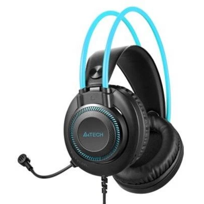 Навушники A4Tech Fstyler FH200i, Black/Blue, мікрофон, Mini jack (3.5 мм), накладні, кабель 1.5 м