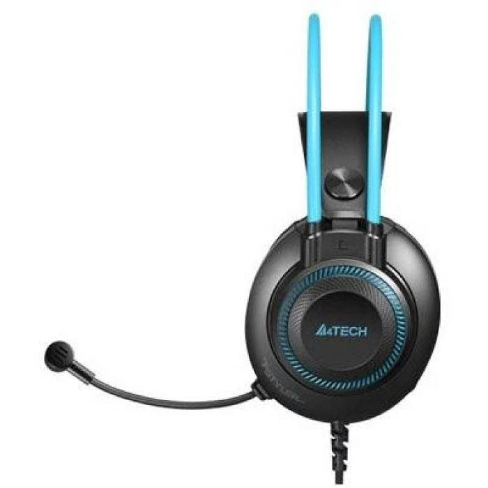 Навушники A4Tech Fstyler FH200i, Black/Blue, мікрофон, Mini jack (3.5 мм), накладні, кабель 1.5 м