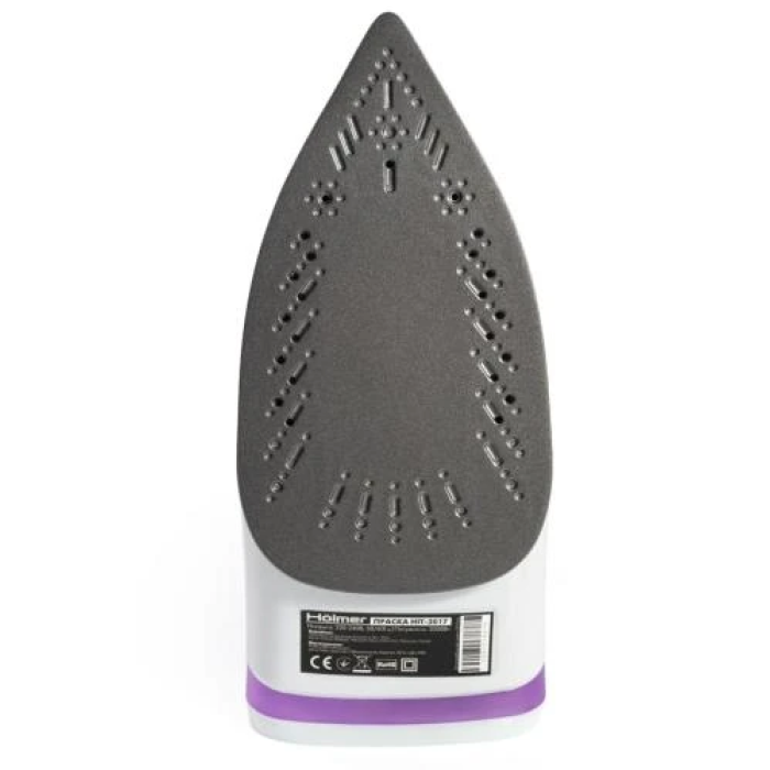 Праска Holmer HIT-2020, Purple, 1700W, тефлон, паровий удар 100 г/хв, постійна подача пари 30 г/хв, вертикальне відпарювання, очищення від накипу, антикрапля