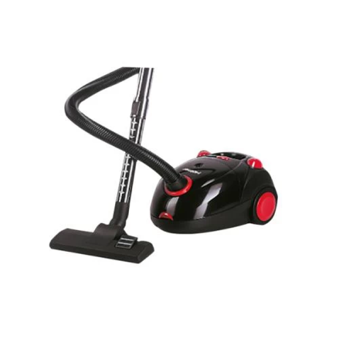 Пилосос Holmer HVC-09 ECO Black, 900W, мішковий, об'єм пилезборника 2л, багаторазовий мішок, насадки: універсальна щітка підлога/килим; 2в1 для м'яких меблів і щілинна, телескопічна трубка, багатоступінчастий мікрофільтр