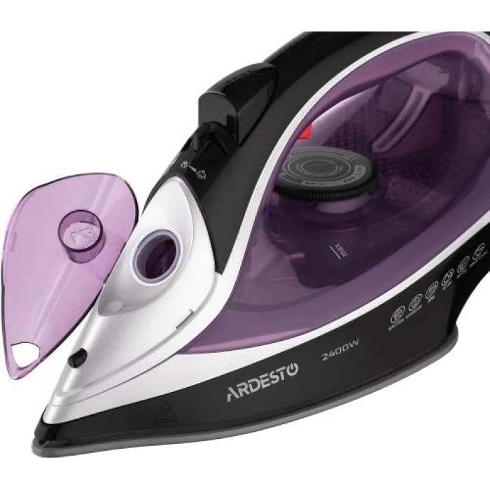 Праска Ardesto IR-B2234, Black/Purple, 2400W, кераміка, паровий удар, резервур 350мл, захист від кальцинації, антикрапля, плавне регулювання потужності пари, автоматичне відключення