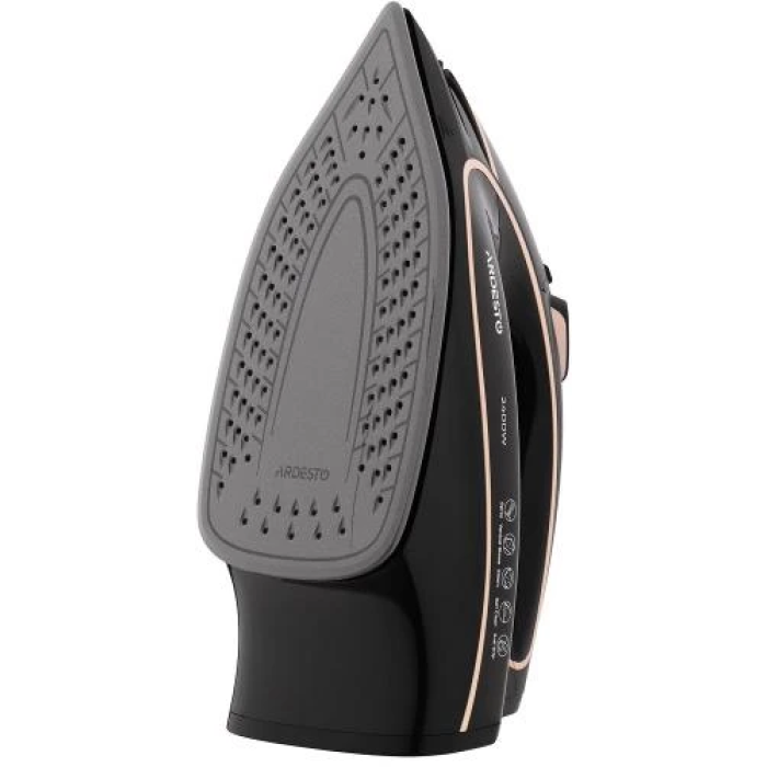 Праска Ardesto IR-B2235, Black/Gold, 2400W, кераміка, паровий удар, резервур 450мл, захист від кальцинації, антикрапля, плавне регулювання потужності пари, автоматичне відключення