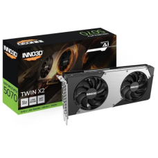 Відеокарта GeForce RTX 5070, Inno3D, TWIN X2, 12Gb GDDR7, 192-bit, HDMI/3xDP, 2512/28000 MHz, 16-pin (N50702-12D7-195064N)