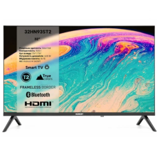 Телевізор 32" Romsat 32HN93ST2, Black, LED, 1366х768, 60 Гц, 1500:1, Smart TV (Android 14), DVB-T2/C/S2, Wi-Fi, Bluetooth, RJ45, 2xHDMI, 2xUSB, 2 x 10 Вт, VESA 100x100