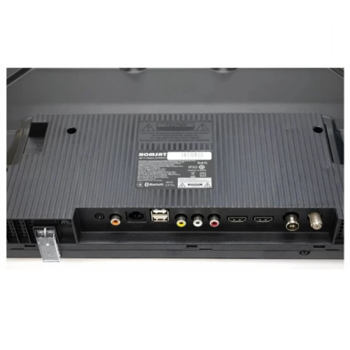 Телевізор 32" Romsat 32HN93ST2, Black, LED, 1366х768, 60 Гц, 1500:1, Smart TV (Android 14), DVB-T2/C/S2, Wi-Fi, Bluetooth, RJ45, 2xHDMI, 2xUSB, 2 x 10 Вт, VESA 100x100