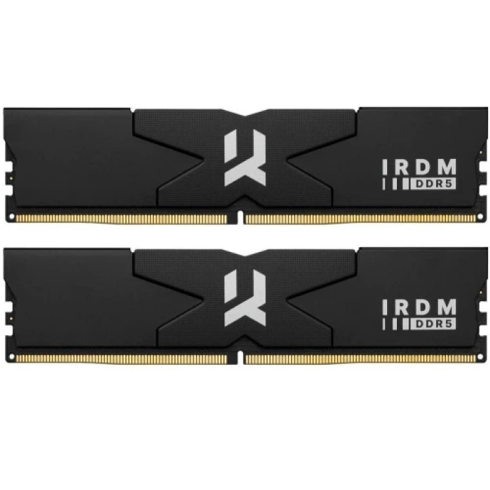 Пам'ять 16Gb x 2 (32Gb Kit) DDR5, 6000 MHz, Goodram IRDM, Black, 36-40-40, 1.35V, з радіатором (IR-6000D564L36S/32GDC)