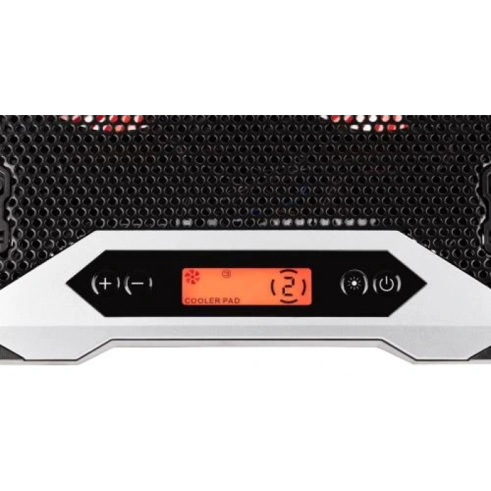 Підставка для ноутбука до 15.6" 2E GAMING CPG-004, Black, 2x10 см / 4x7 см вентилятори, RGB-підсвічування, 2xUSB Hub, алюмінієва сітка, 7-ступінчасте регулювання висоти, сенсорне регулювання вентиляторів, 415х295х3 -004)