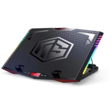 Підставка для ноутбуку до 17.3" 2E GAMING CPG-005, Black, 3x12 см / 3x7 см вентилятори, RGB-підсвічування, 2xUSB Hub, алюмінієва сітка, 7-ступінчасте регулювання висоти, сенсорне регулювання вентиляторів, 480х290х55 мм, 1.54 кг (2E-CPG-005)