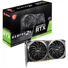 Відеокарта GeForce RTX 3060, MSI, VENTUS 2X OC, 12Gb GDDR6, 192-bit, HDMI/3xDP, 1807/15000 MHz, 8-pin (RTX 3060 VENTUS 2X 12G OC)