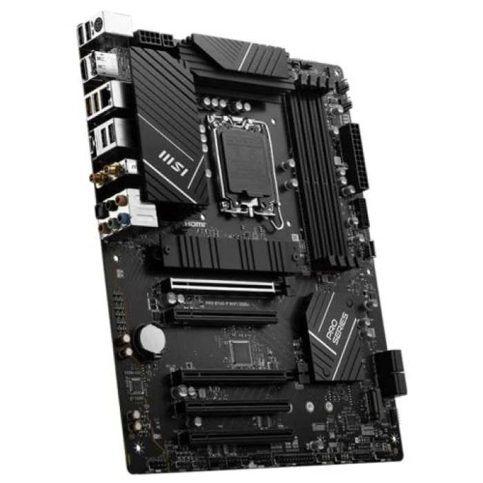 Материнська плата LGA1700, MSI PRO B760-P WIFI DDR4, B760, 4xDDR4, Int.Video(CPU), 4xSATA3, 2xM.2, 2xPCI-E 16x 4.0, 3xPCI-E 16x 3.0, ALC897, RTL8125BG, WiFi6, Bluetooth 5.3, 6xUSB3.2/8xUSB2.0, HDMI/DP, ATX