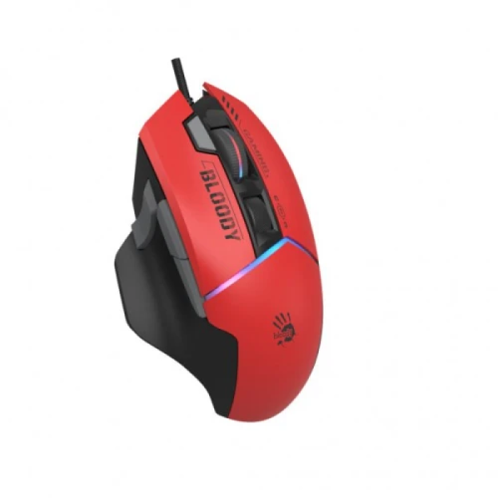 Миша Bloody W95 Ultra, Sports Red, USB, оптична (сенсор Alpha 20K), 100 - 20 000 cpi, 40G, 350IPS, RGB підсвічування, 8 програмованих кнопок, вбудована пам'ять, перемикачі більше 50 млн. натискань, 1.8 м