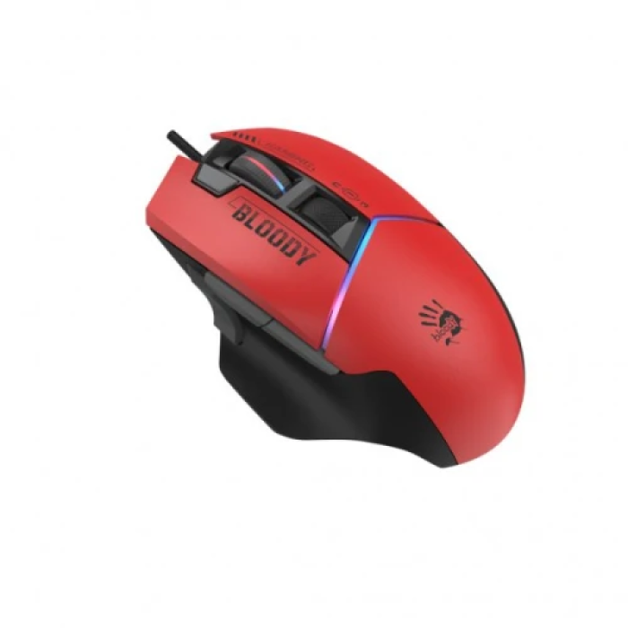 Миша Bloody W95 Ultra, Sports Red, USB, оптична (сенсор Alpha 20K), 100 - 20 000 cpi, 40G, 350IPS, RGB підсвічування, 8 програмованих кнопок, вбудована пам'ять, перемикачі більше 50 млн. натискань, 1.8 м