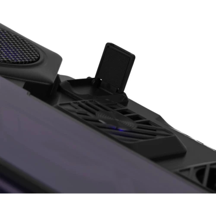 Підставка для ноутбука до 17.3" 2E GAMING CPG-012, Black, 4x7 см / 5x6 см / 2x5 см вентилятори, RGB-підсвічування (10 режимів), 1xType-C, 7-ступінчасте регулювання висоти, LCD дисплей, 422х310х40 мм, 1.25 кг (2E-CPG-012)