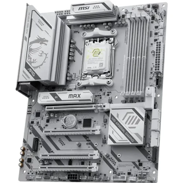 Материнська плата AM5 MSI MAG B850 GAMING PLUS MAX WIFI, B850, 4xDDR5, Int.Video (CPU), 4xSATA3, 3xM.2, 1xPCI-E 5.0 x16, 1xPCI-E 4.0 x16, 2xPCI-E 3.0 x16, ALC897, Realtek 8126VB 5Gb, WiFi 7, Bluetooth 5.4, 9xUSB 3.2 / 8xUSB 2.0, DP, ATX