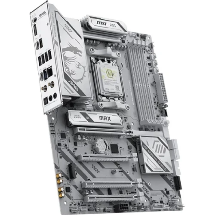 Материнська плата AM5 MSI MAG B850 GAMING PLUS MAX WIFI, B850, 4xDDR5, Int.Video (CPU), 4xSATA3, 3xM.2, 1xPCI-E 5.0 x16, 1xPCI-E 4.0 x16, 2xPCI-E 3.0 x16, ALC897, Realtek 8126VB 5Gb, WiFi 7, Bluetooth 5.4, 9xUSB 3.2 / 8xUSB 2.0, DP, ATX