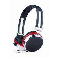 Навушники Gembird MHS-903, Black/Red, 2 x Mini jack (3.5 мм), накладні, регулятор гучності, кабель 1.5 м