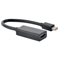 Перехідник miniDisplayPort (M) - HDMI (F), Cablexpert, Black, 15 см, 4K (A-mDPM-HDMIF4K-01)