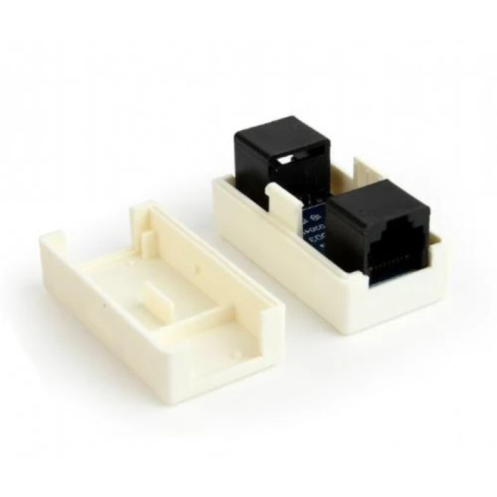 Розетка з’єднувальна для RJ45 (мама <-> мама), White, Cablexpert CAT 6 (NCA-LC6-01)