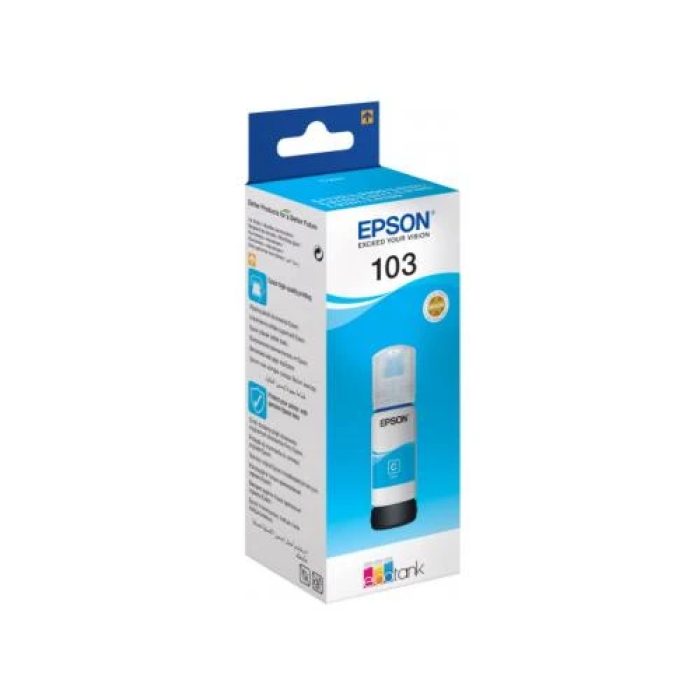 Чорнило Epson 103, Cyan, для L3100/L3101/L3110/L3150, 65 мл (C13T00S24A)