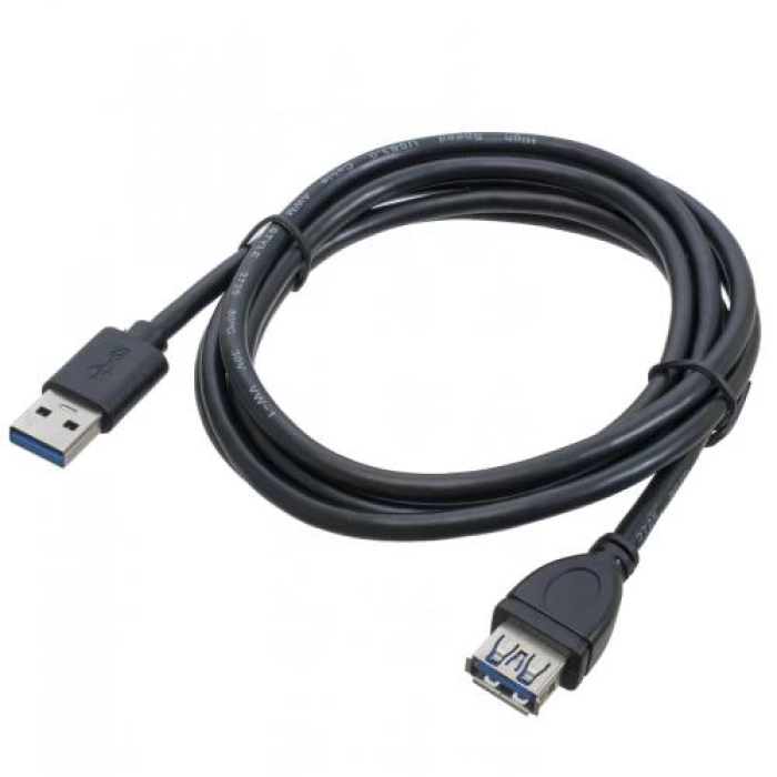 Кабель USB 3.0 AM - USB AF, 1.8 м, Black, Patron (PN-AMAF3.0-18)