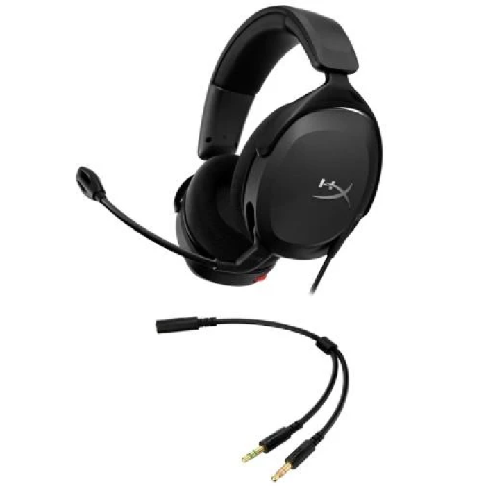 Навушники HyperX Cloud Stinger 2 Core, Black, 3.5 мм, мікрофон з шумопоглинанням, динаміки 40 мм, вбудований регулятор гучності (683L9AA)