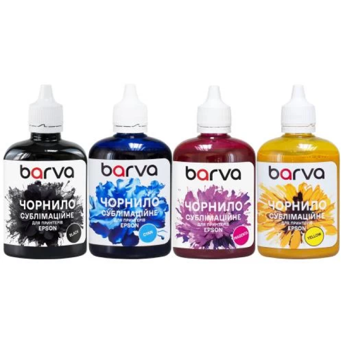 Комплект чорнил Barva Epson, універсальні, Black / Cyan / Magenta / Yellow, 4x100 мл, сублімаційне (SUB-100-MP)