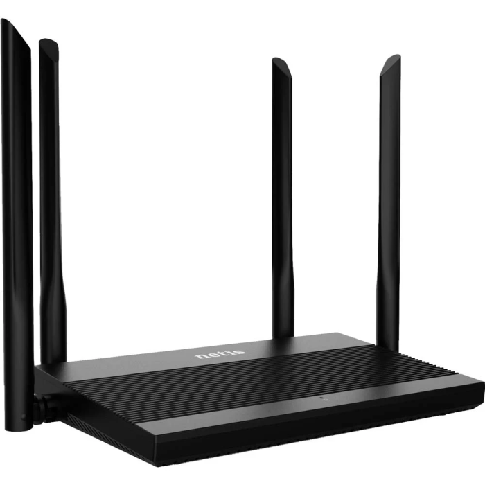 Роутер Netis N3D, Wi-Fi 5 (802.11ac), 2.4GHz/5GHz, до 1200 Mb/s, LAN 4x100 Mb/s, 4 зовнішні антени (N3D)